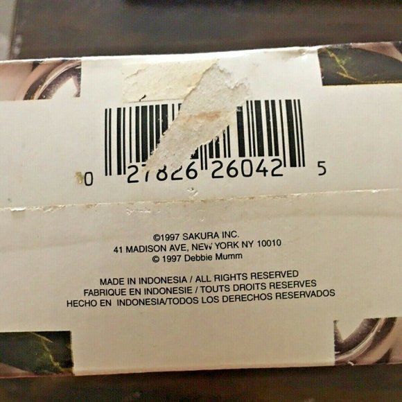 NIB Vintage Sakura Debbie Mumm Snowman Christmas Dessert/Salad Plates Set of 4 - Picture 7 of 7